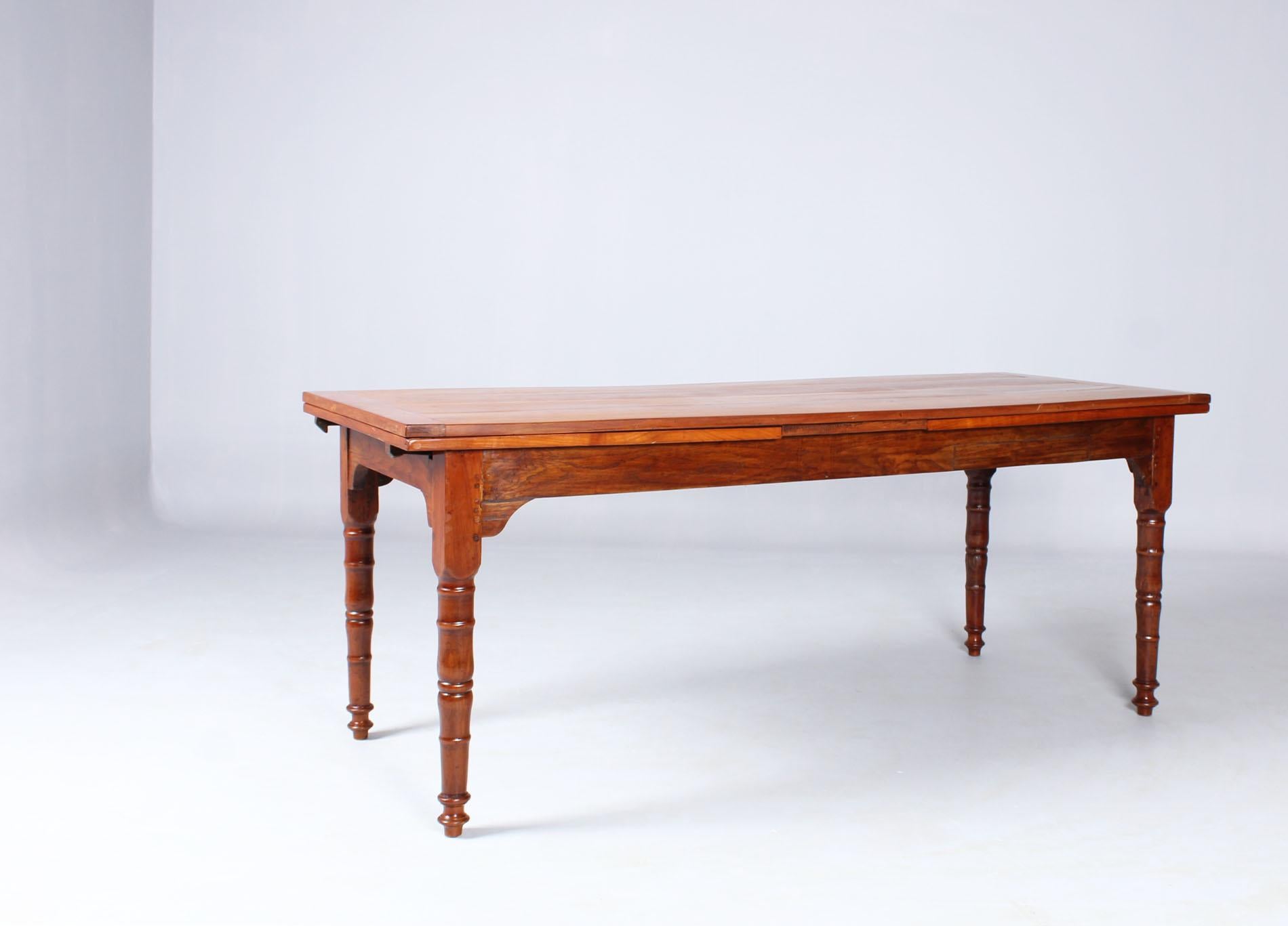 Louis Philippe 19th Century French Farmhouse or Country House Table, Solid Cherry, circa 1850