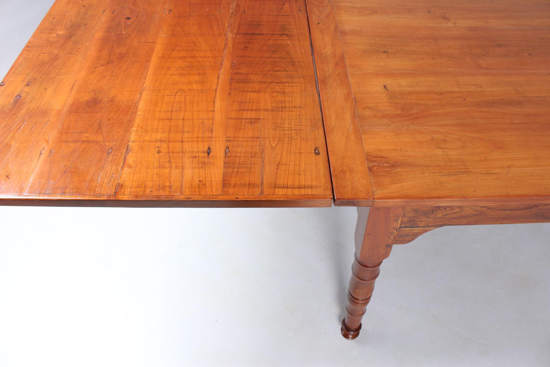 19th Century French Farmhouse or Country House Table, Solid Cherry, circa 1850 5