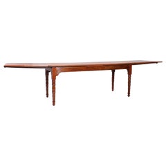 Antique 19th Century French Farmhouse or Country House Table, Solid Cherry, circa 1850