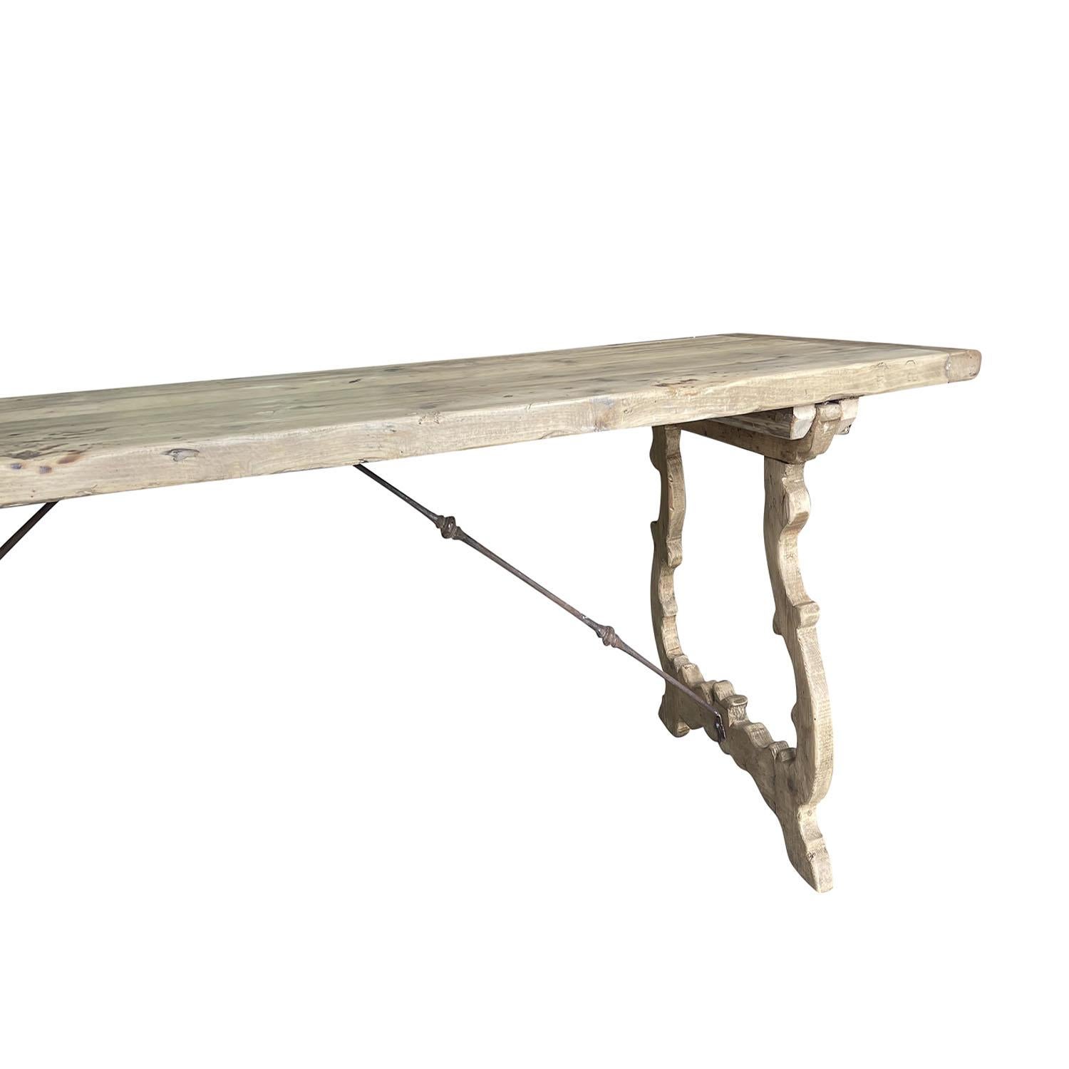 Français Table de ferme française du 19ème siècle - Table de salle à manger ancienne en vente