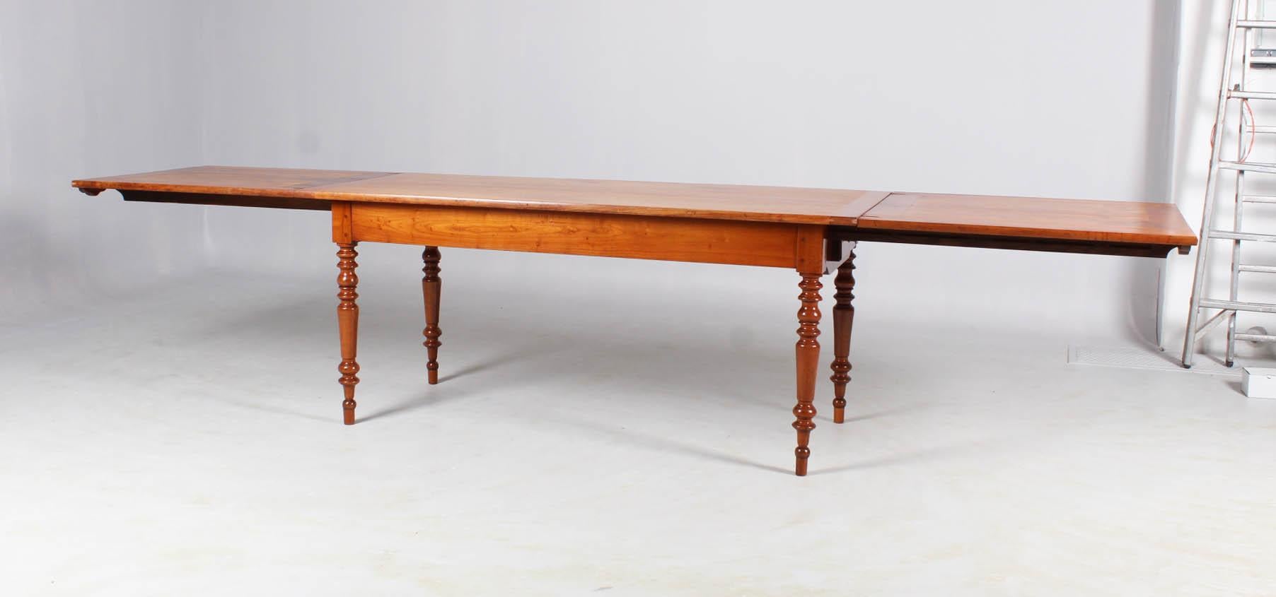 Late 19th Century 19th Century French Farmhouse Table, Cherrywood, Beautiful Patina