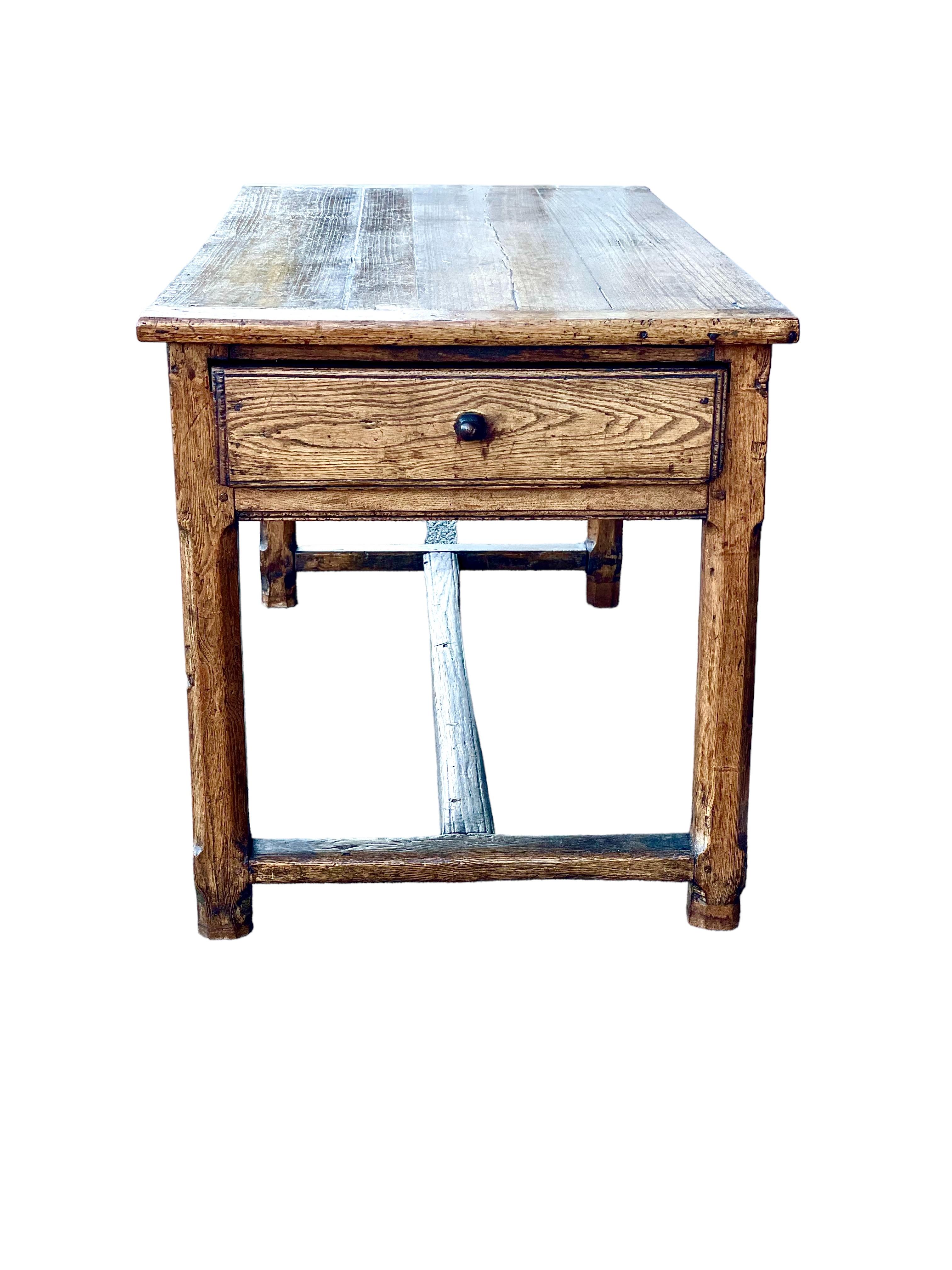 19th Century 1850s Century French Farmhouse Table For Sale