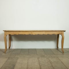 19th Century French Cherrywood Farmhouse Table with Cabriole Legs