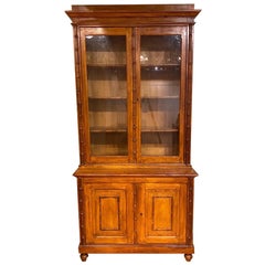 19th Century French Faux Bamboo and Pine Cabinet