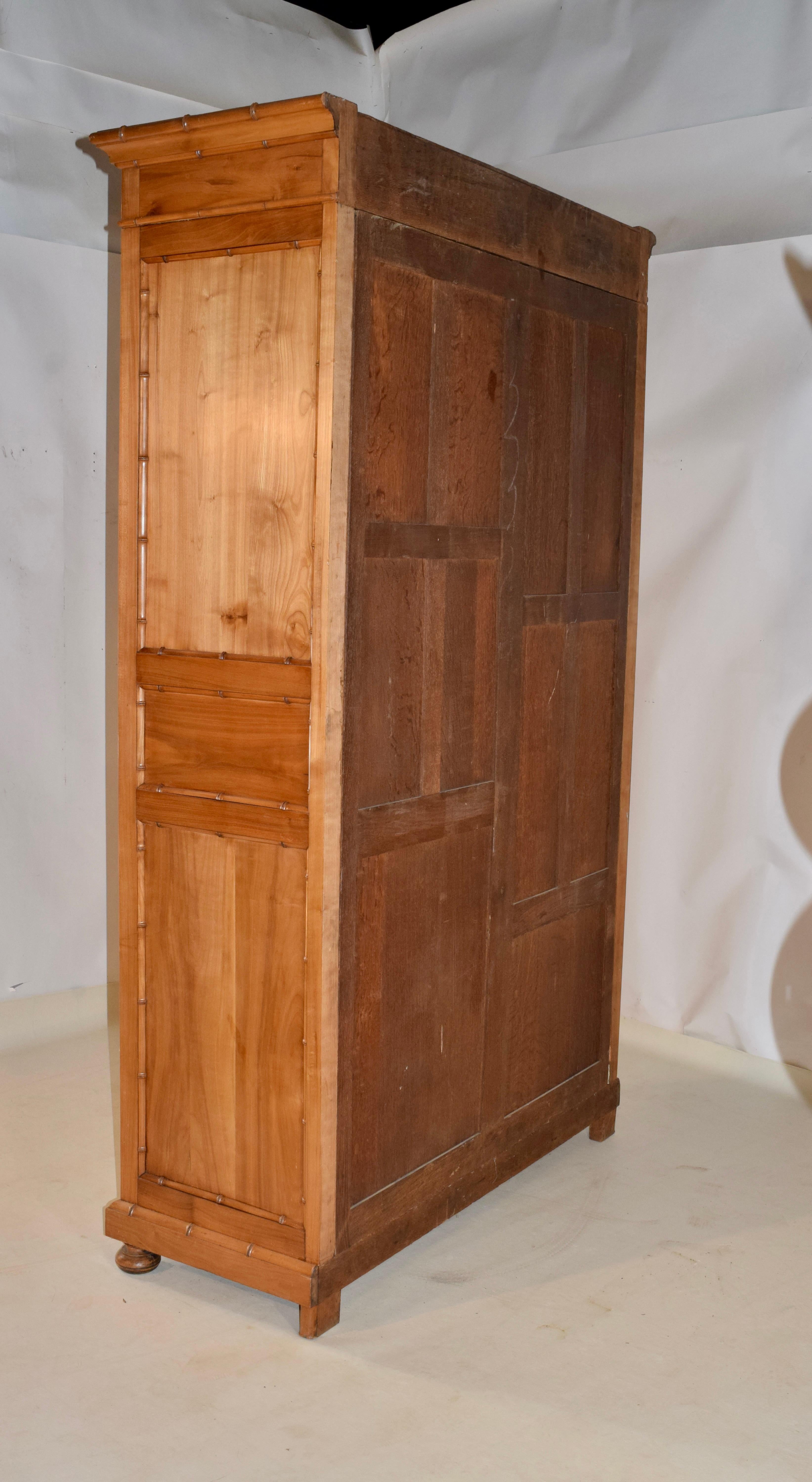 19th Century French Faux Bamboo Armoire 5