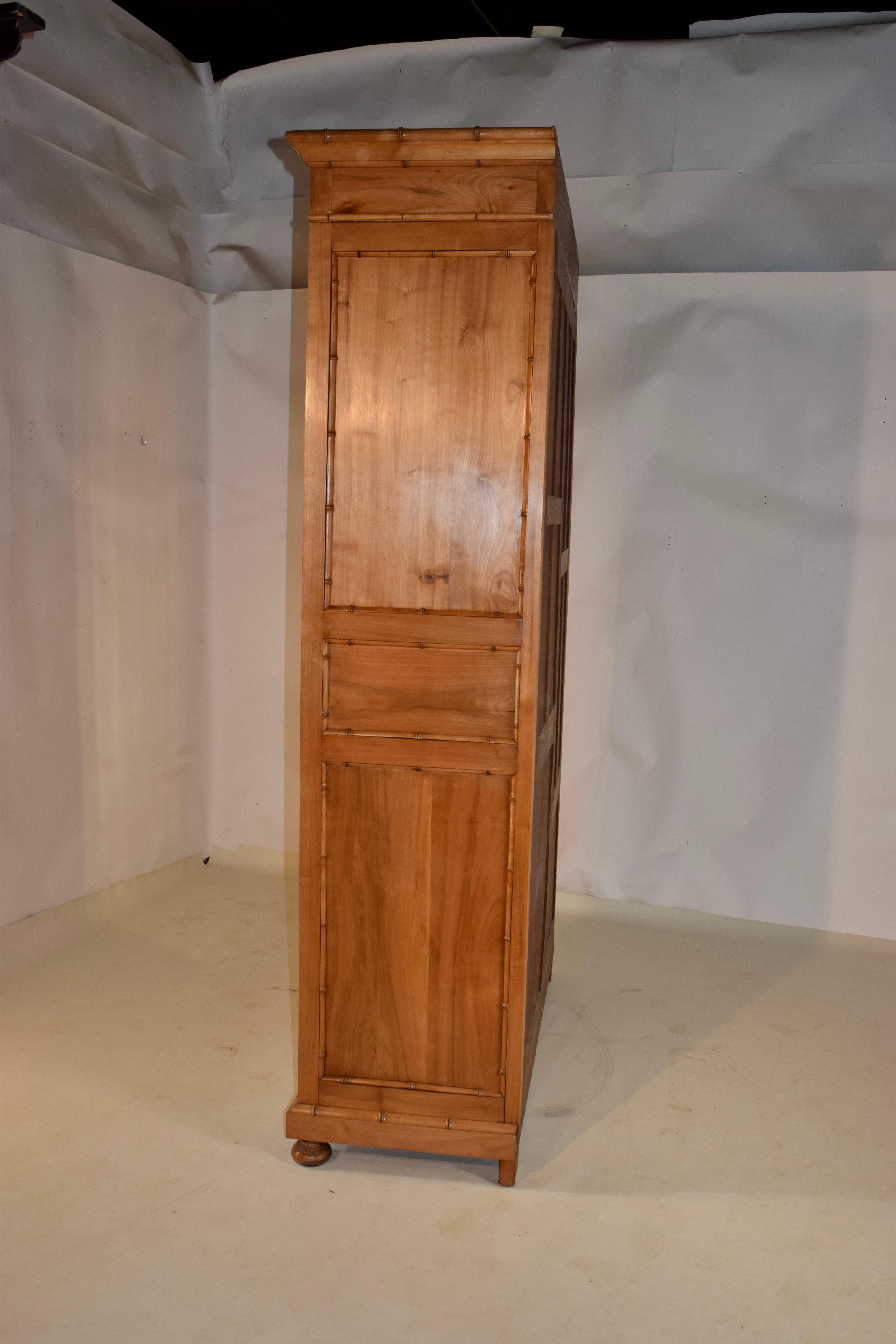 19th Century French Faux Bamboo Armoire 6