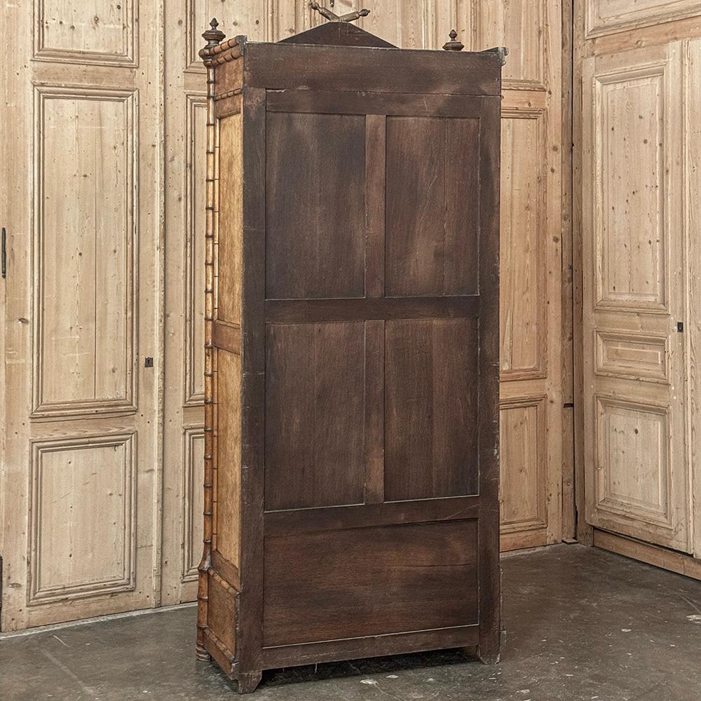 Armoire francese in finto bambù del XIX secolo in vendita 10