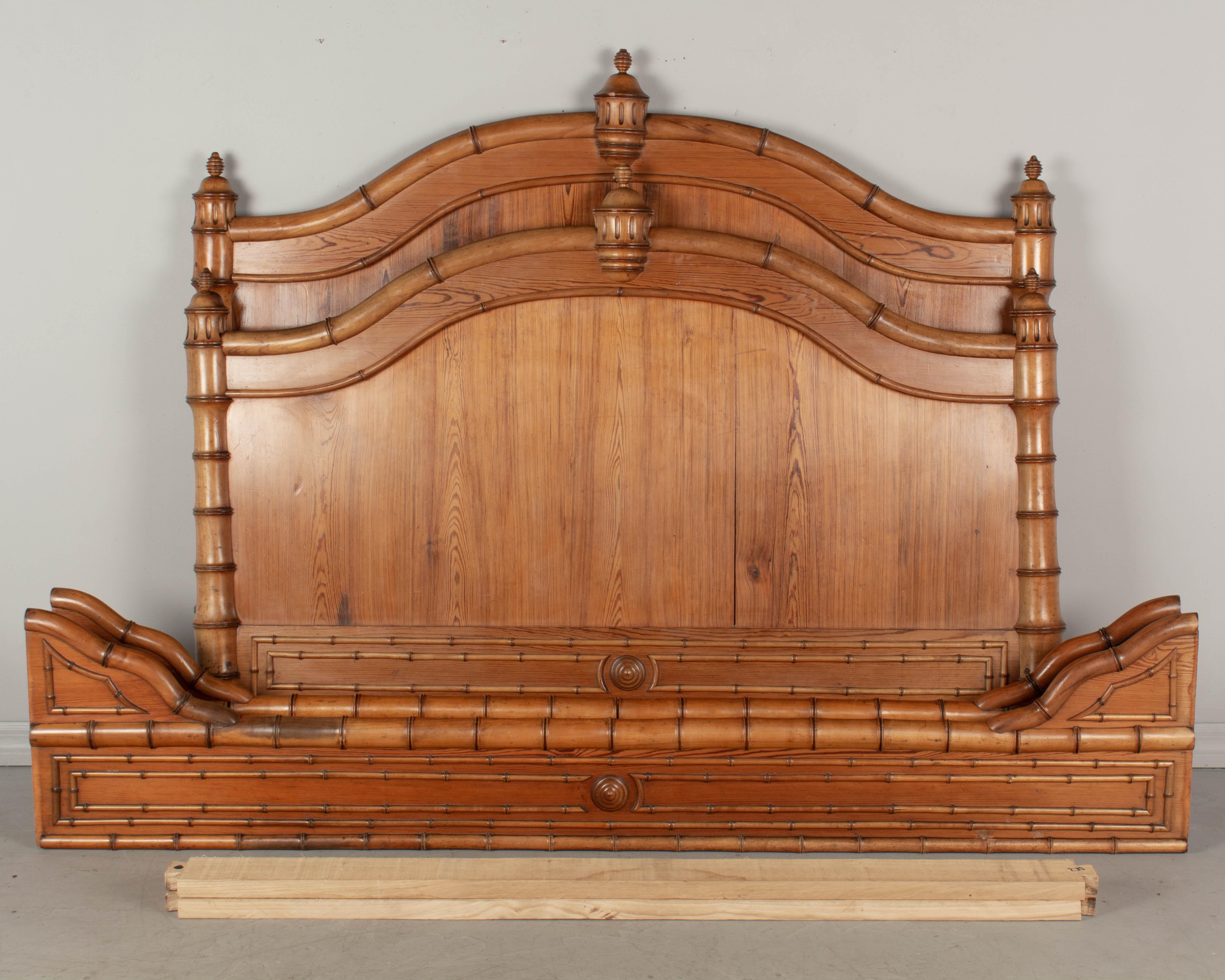 19th Century French Faux Bamboo Bed 6
