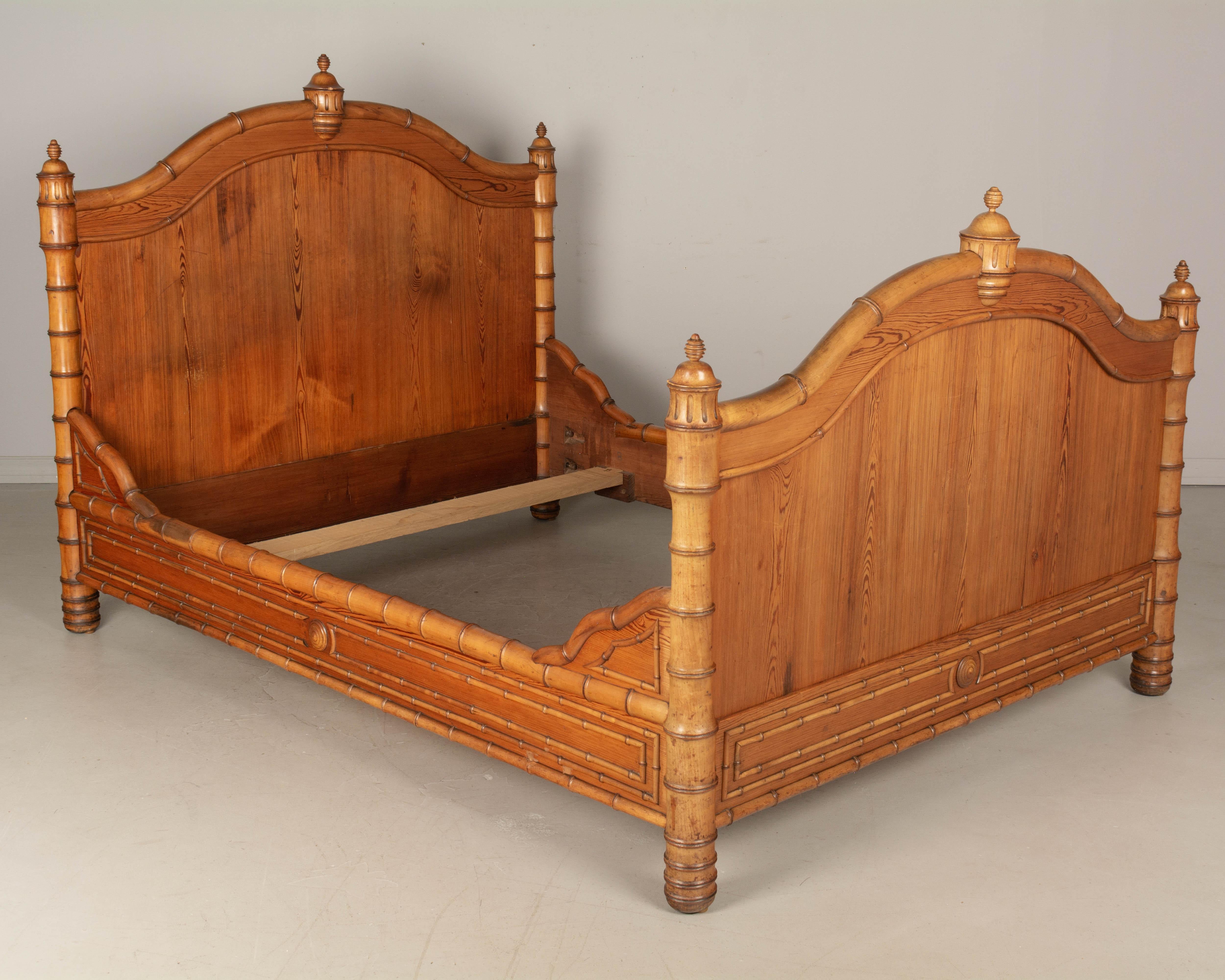 19th Century French Faux Bamboo Bed In Good Condition In Winter Park, FL