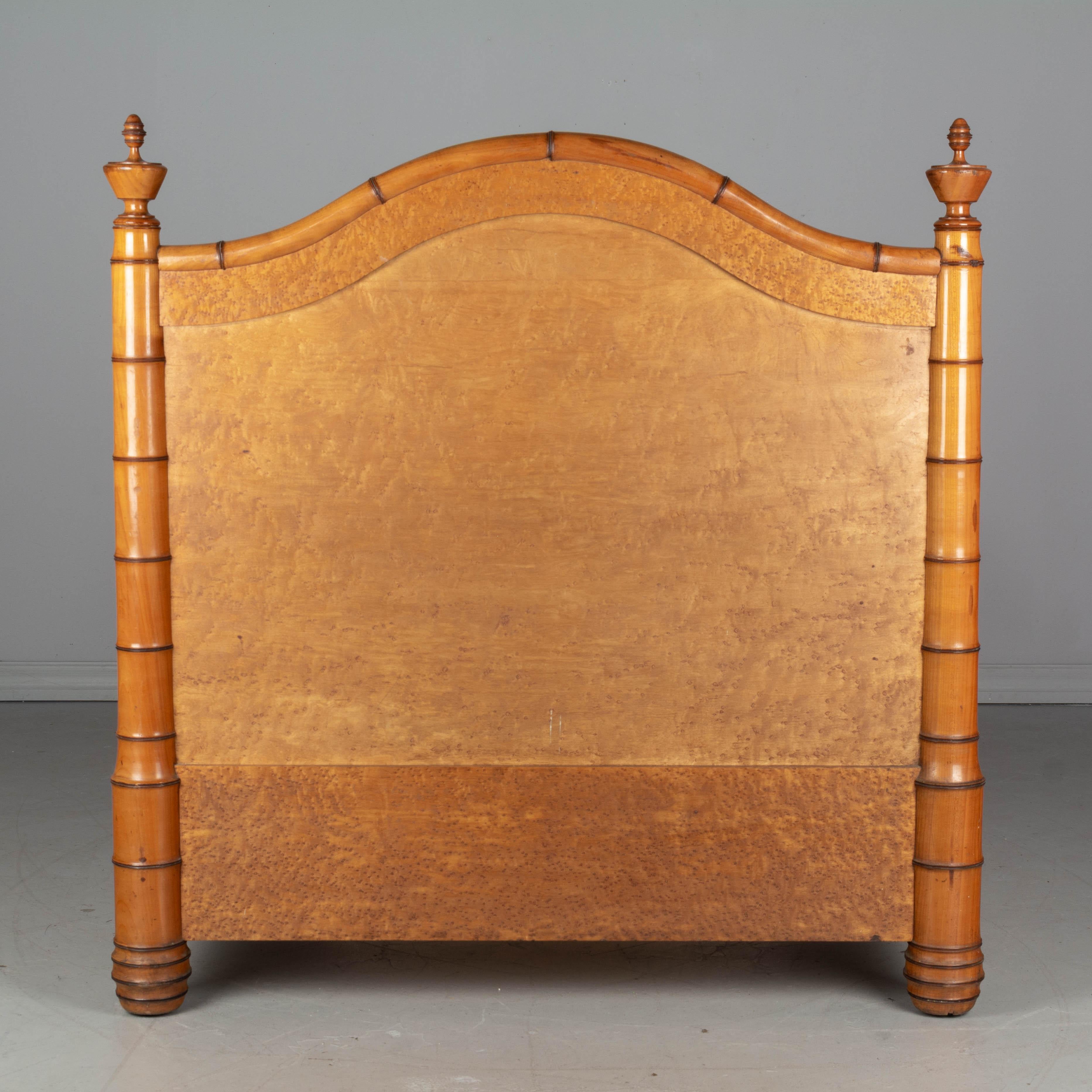 19th Century French Faux Bamboo Bed 1