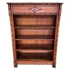 19th Century French Faux Bamboo Bookcase