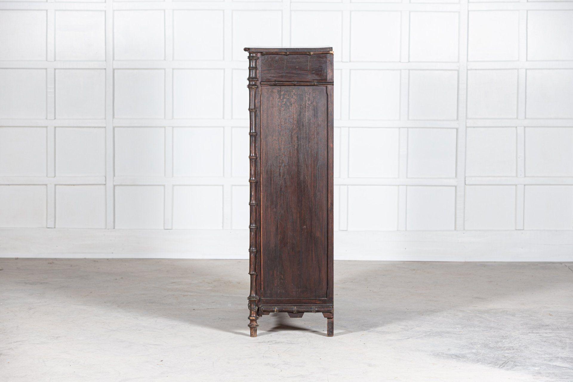 19th Century French Faux Bamboo Buffet Cupboard For Sale 2