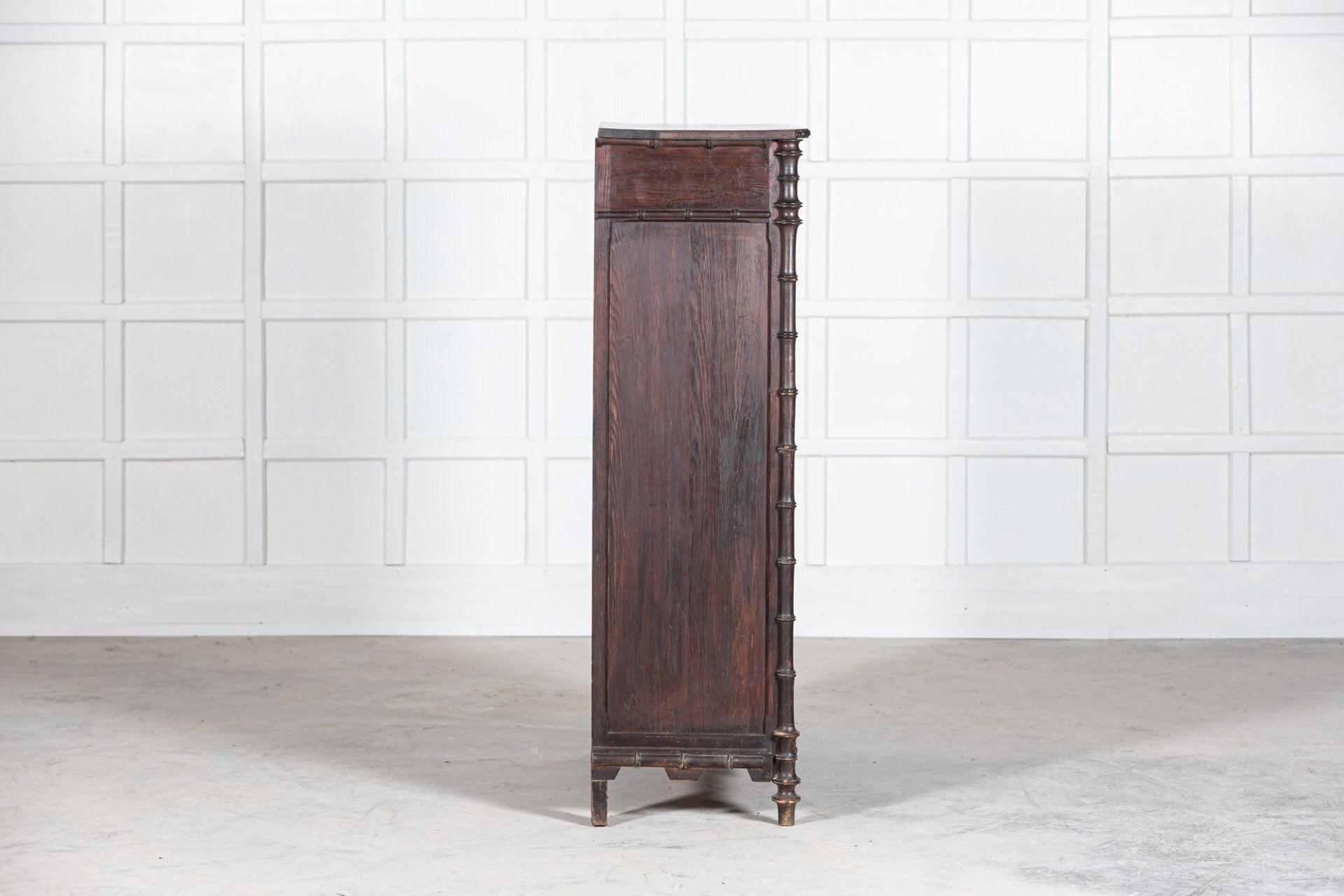 19th Century French Faux Bamboo Buffet Cupboard For Sale 3
