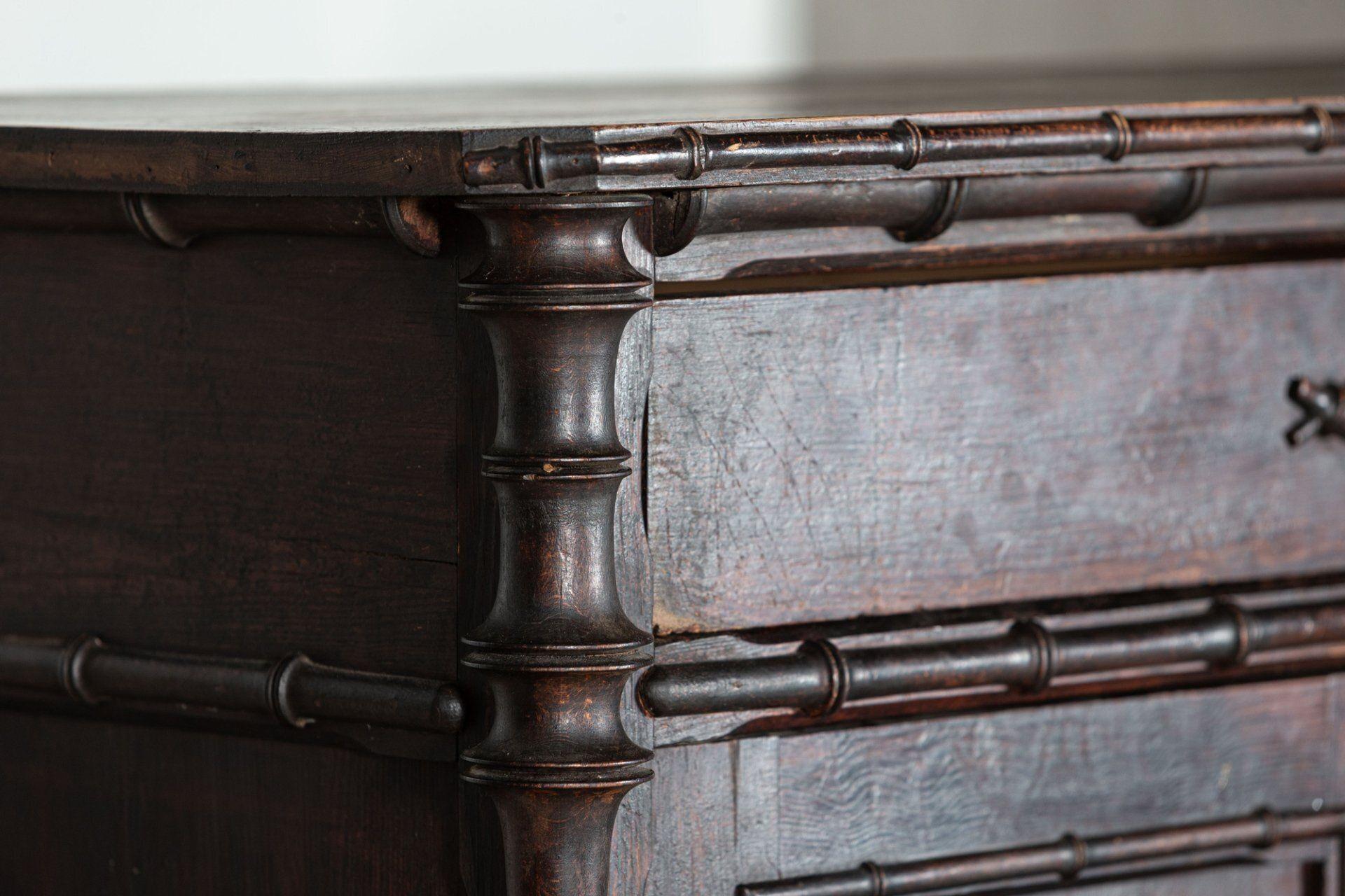 19th Century French Faux Bamboo Buffet Cupboard For Sale 5