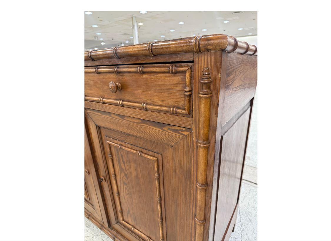 19th Century French Faux Bamboo Buffet In Good Condition In Nashville, TN