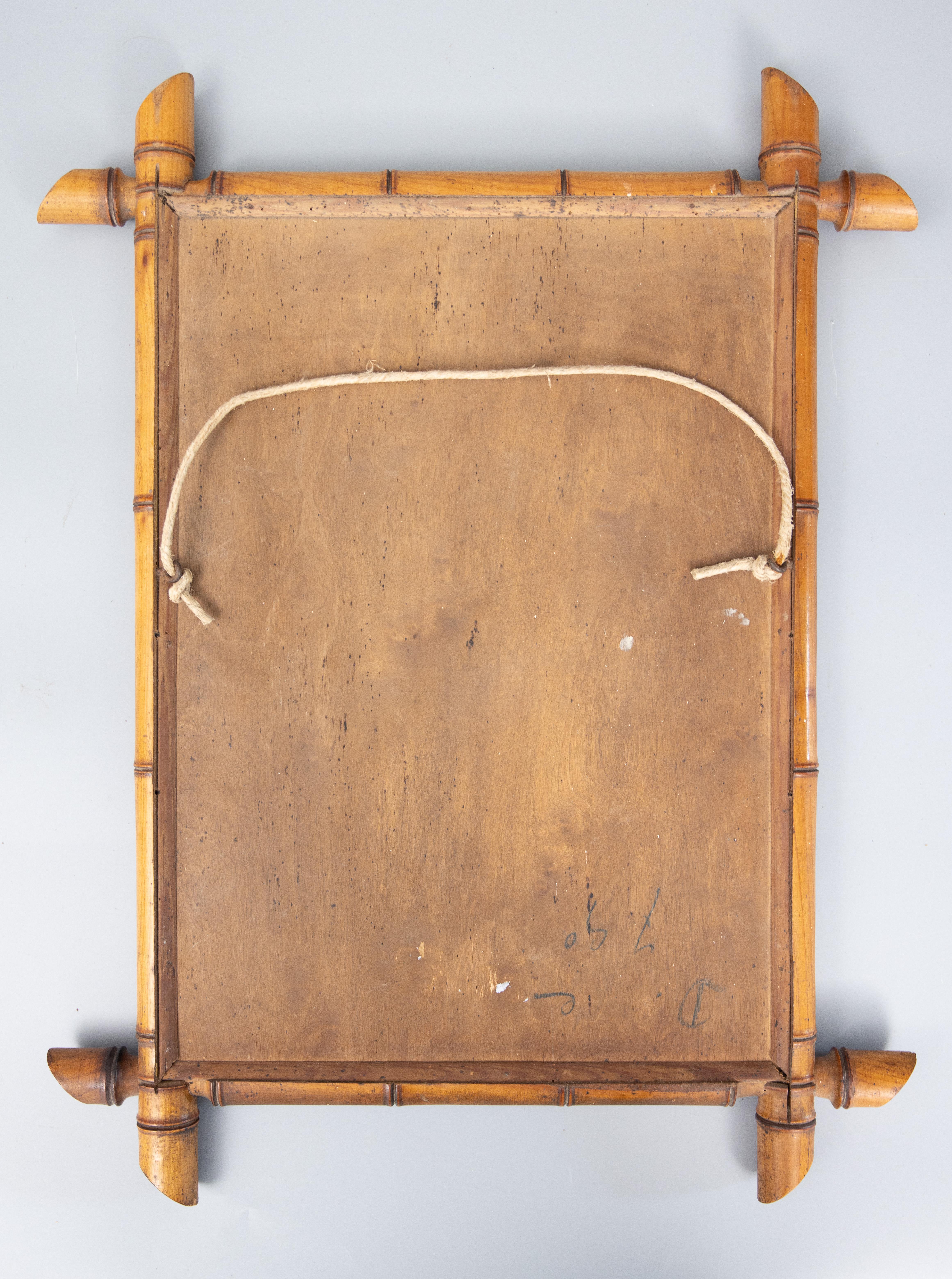 19th Century French Faux Bamboo Mirror 1