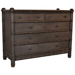 19th Century French Faux Bamboo Chest