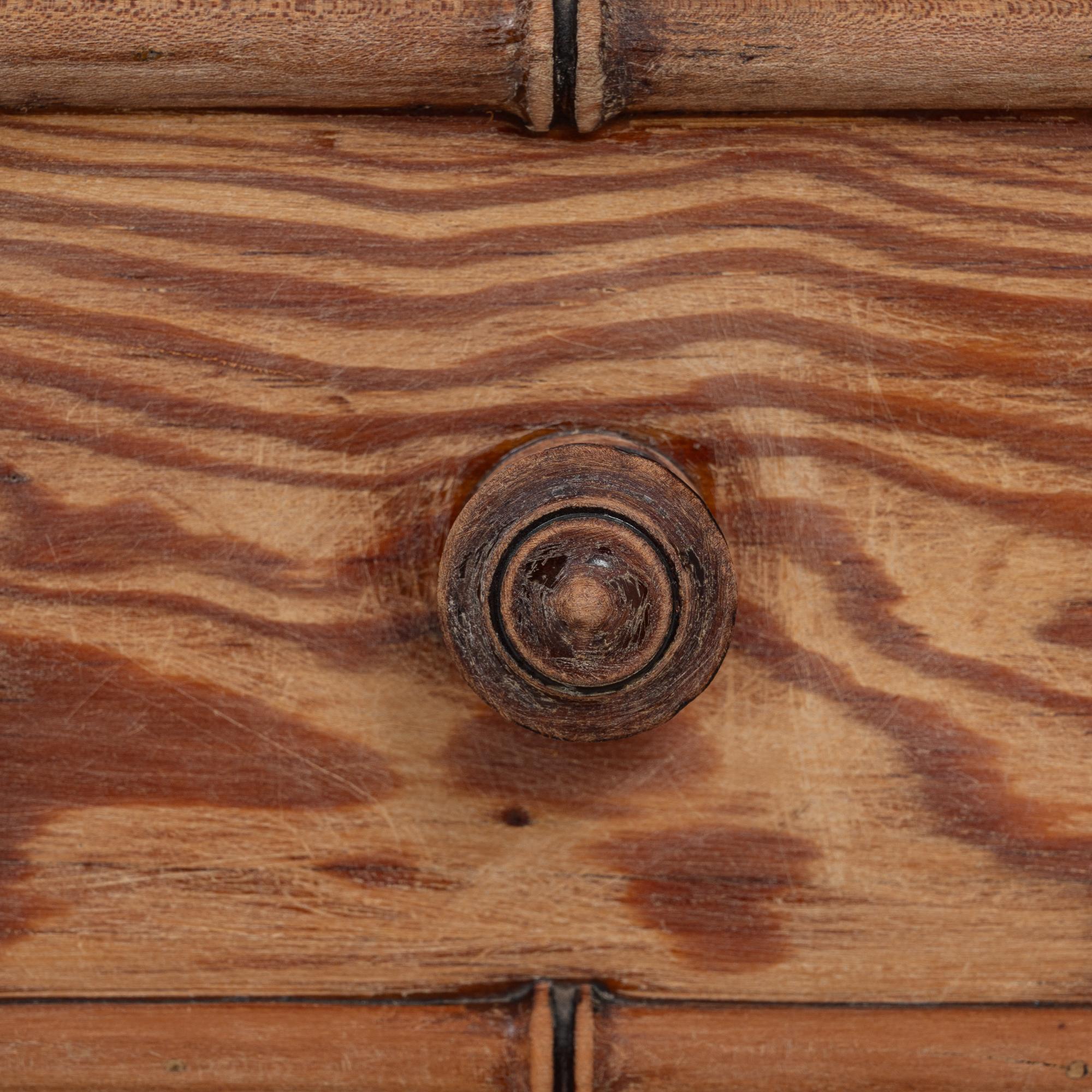 19th Century French Faux Bamboo Chest Of Drawers With Marble Top & Mirror 8