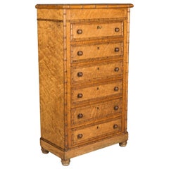 19th Century French Faux Bamboo Chiffonier