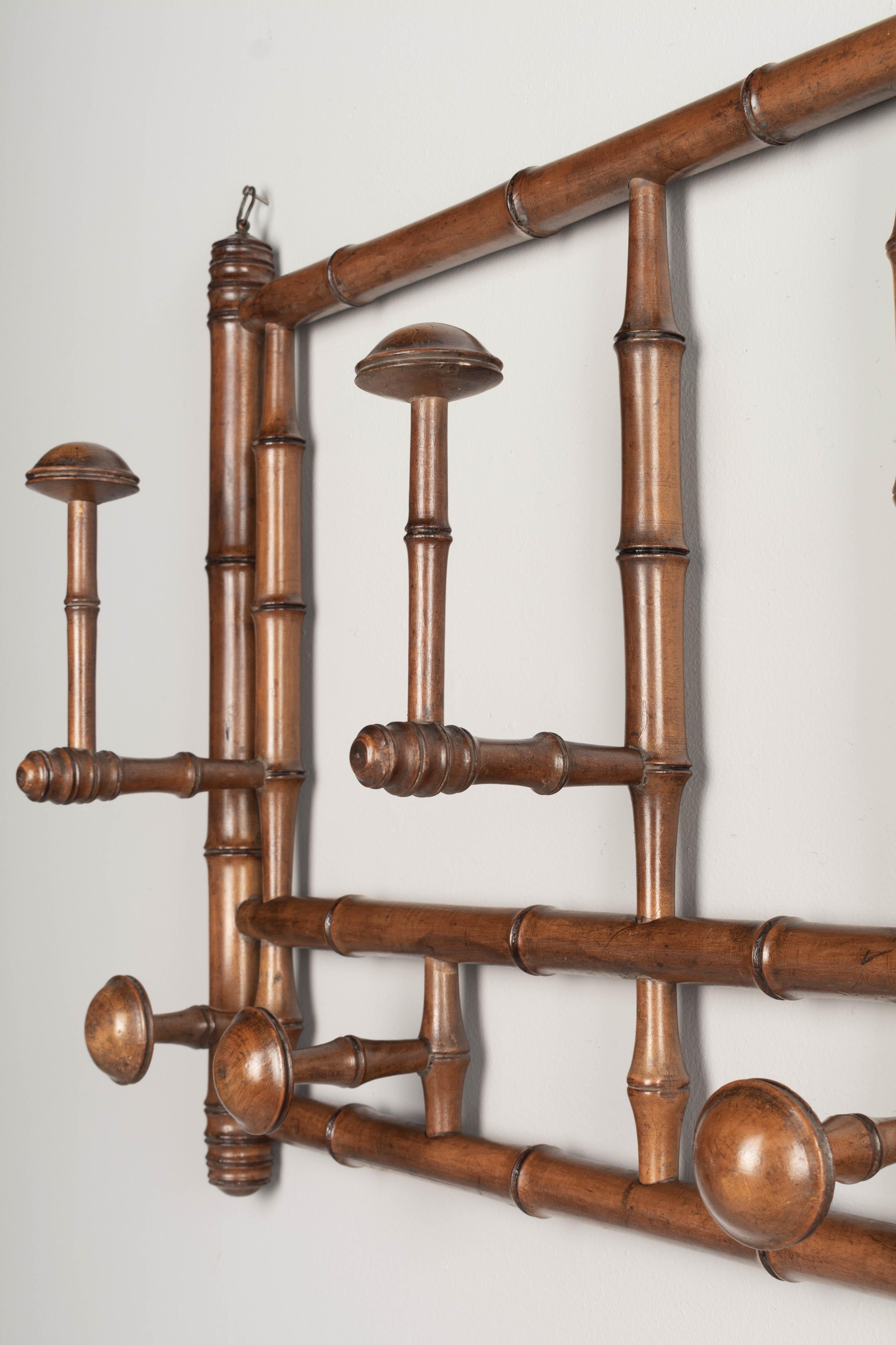 19th Century French Faux Bamboo Coat Rack 3