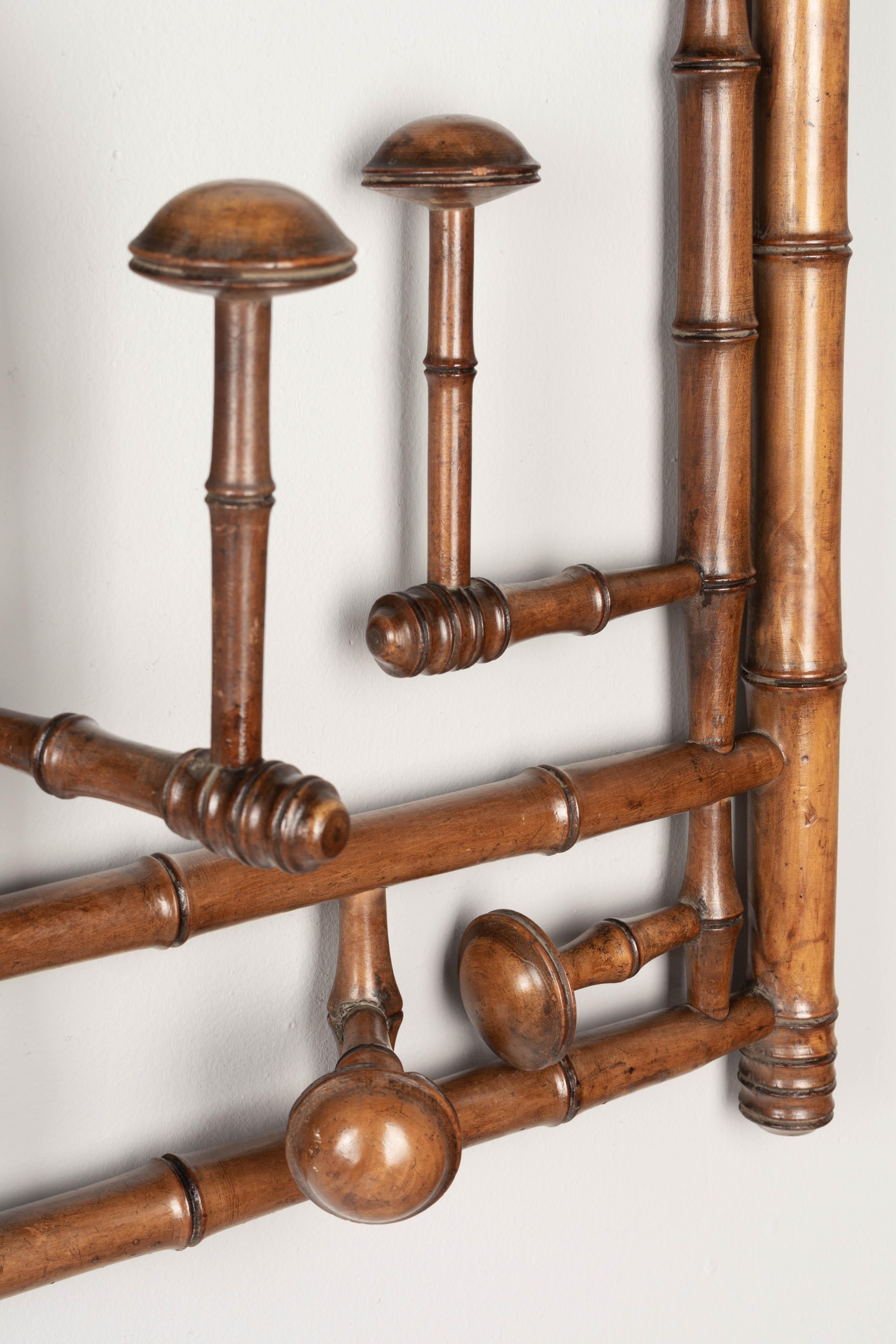 19th Century French Faux Bamboo Coat Rack 4