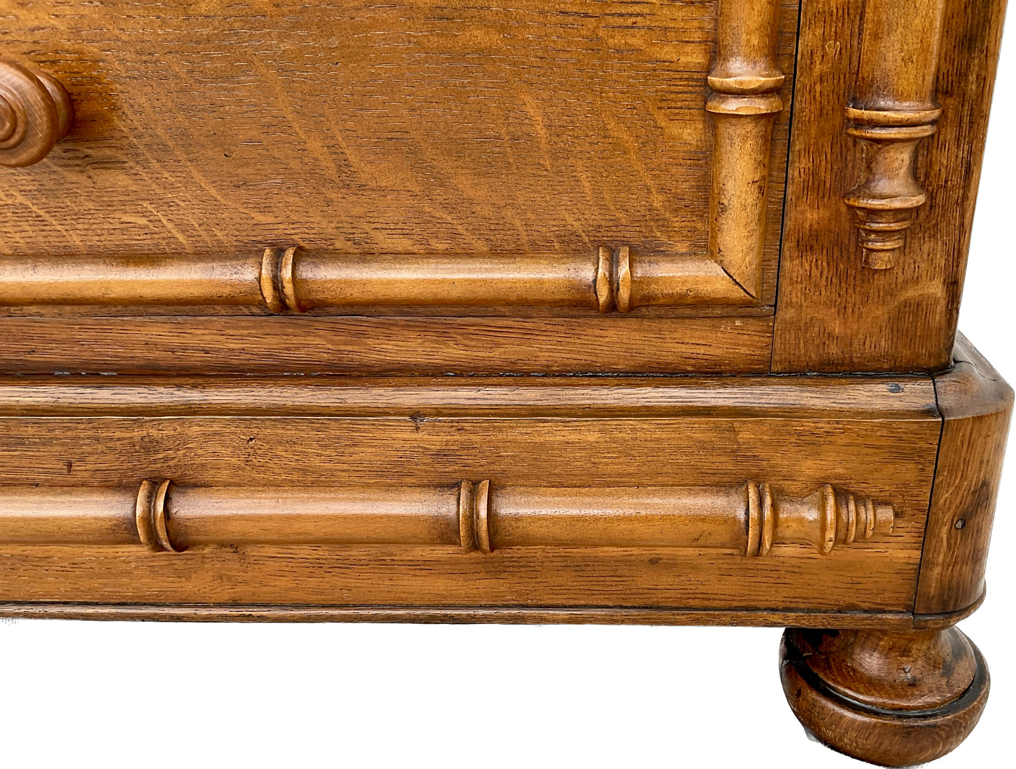 19th Century French Faux Bamboo Commode With Marble Top 4