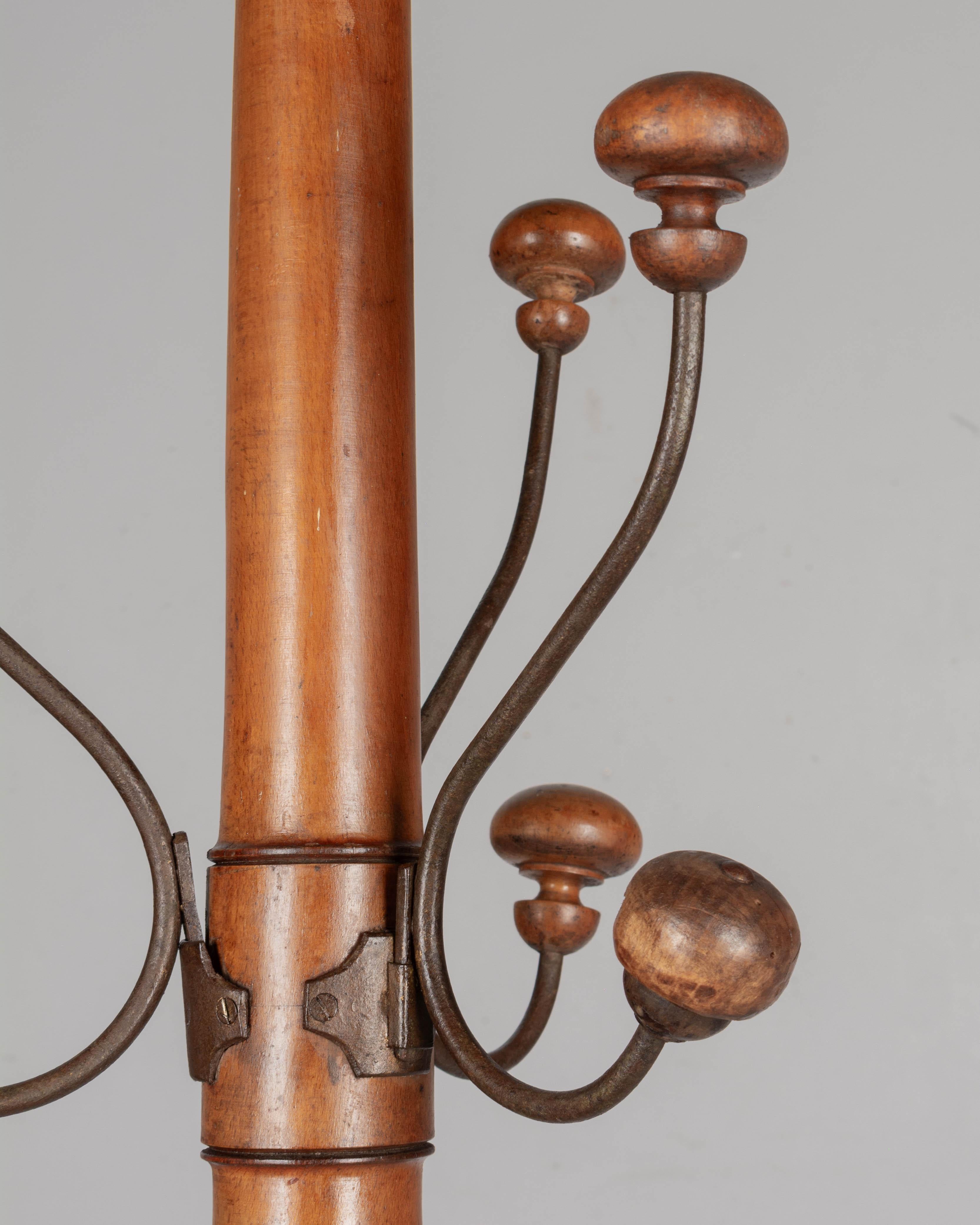 19th Century French Faux Bamboo Hall Tree or Coat Rack For Sale 6