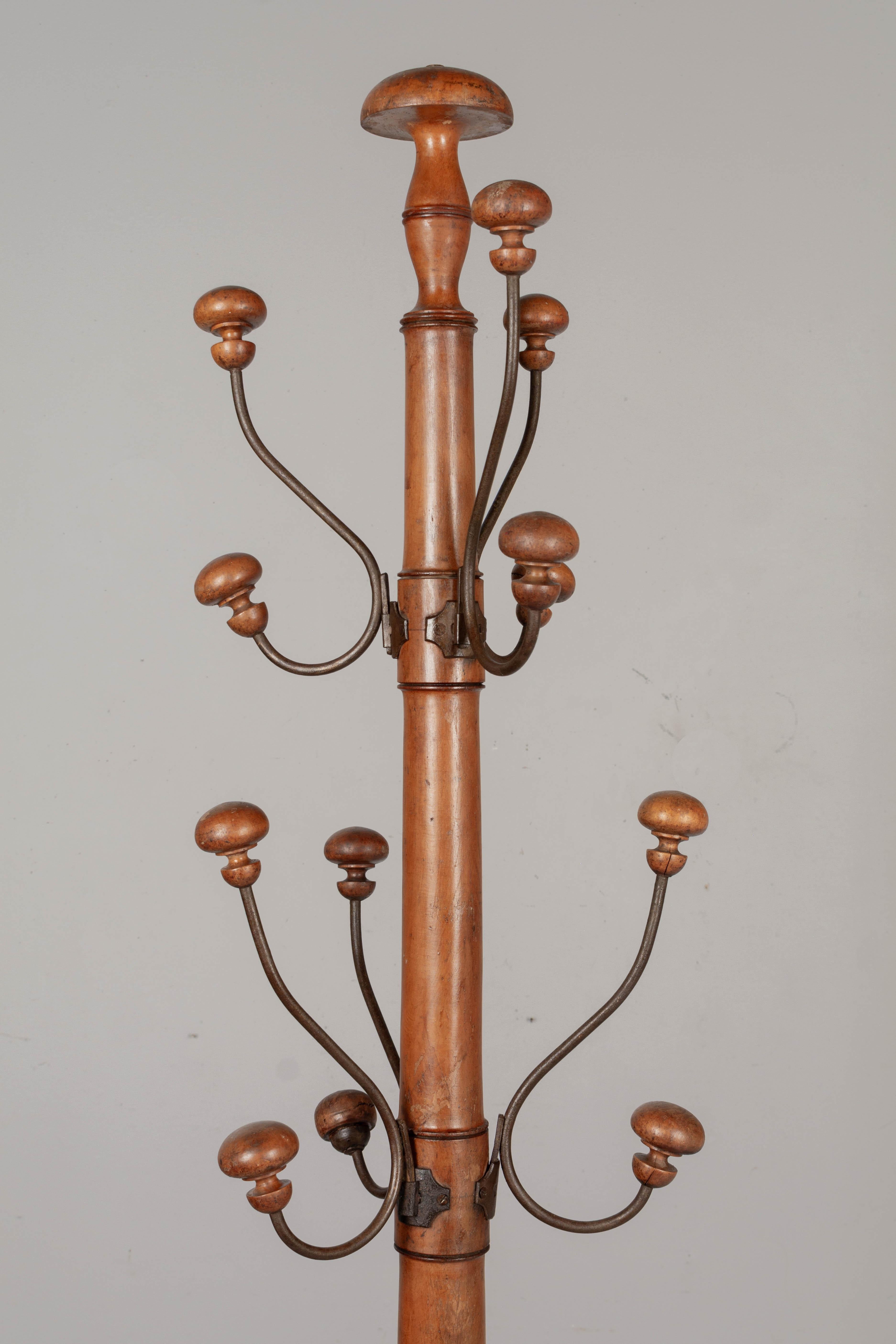 19th Century French Faux Bamboo Hall Tree or Coat Rack For Sale 1
