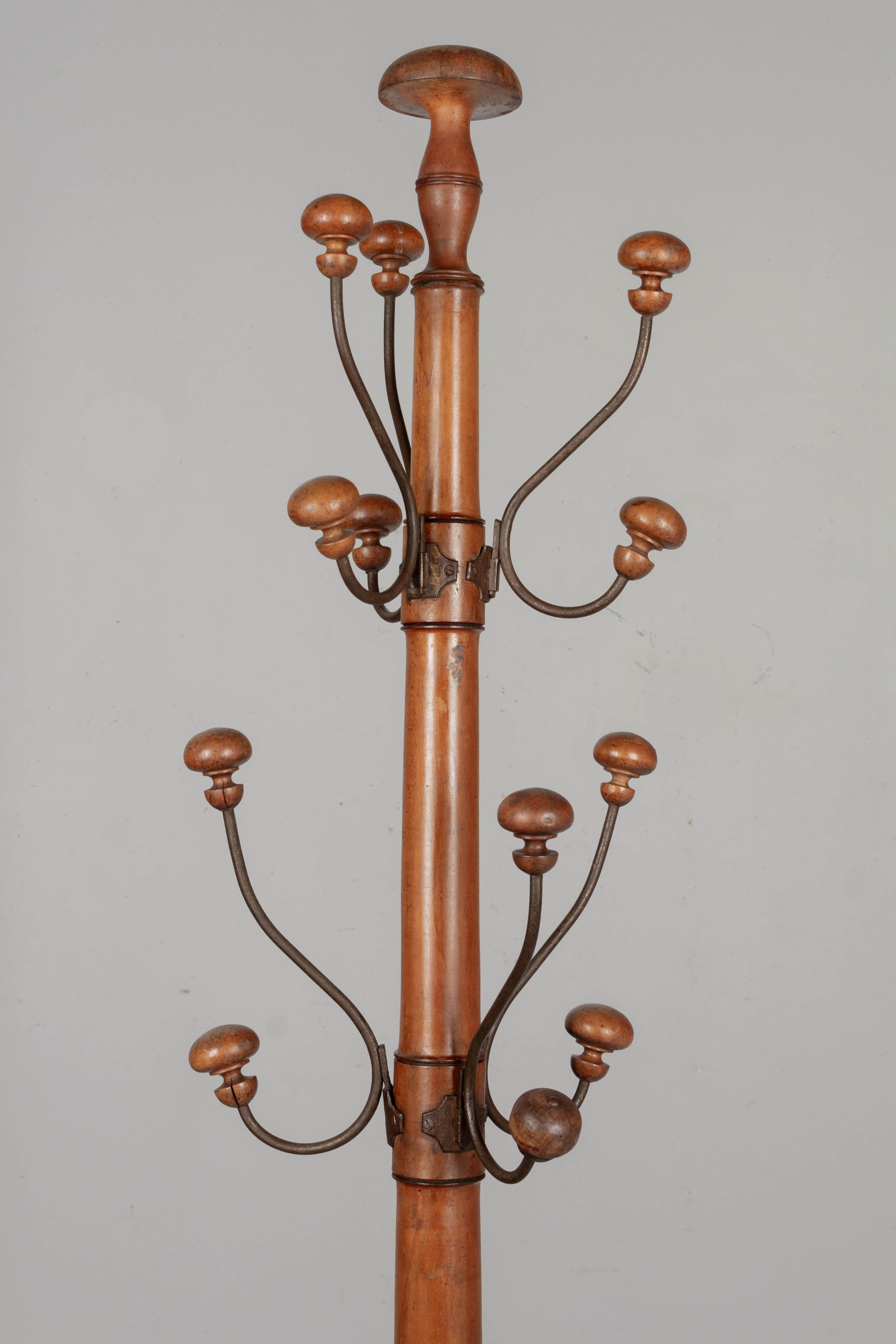 19th Century French Faux Bamboo Hall Tree or Coat Rack For Sale 2