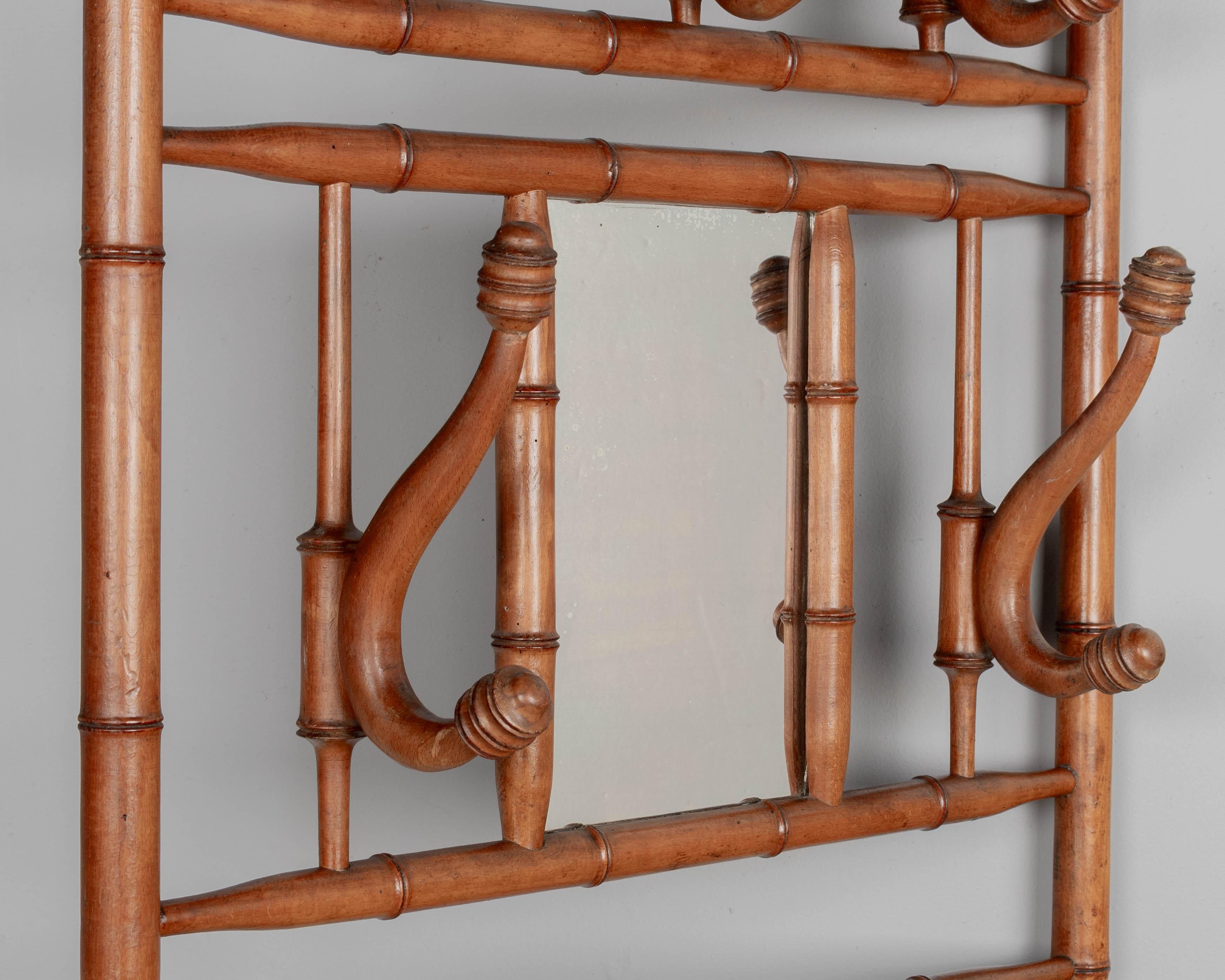 19. Jahrhundert Französisch Faux Bambus Halle Baum oder Kleiderständer im Angebot 2