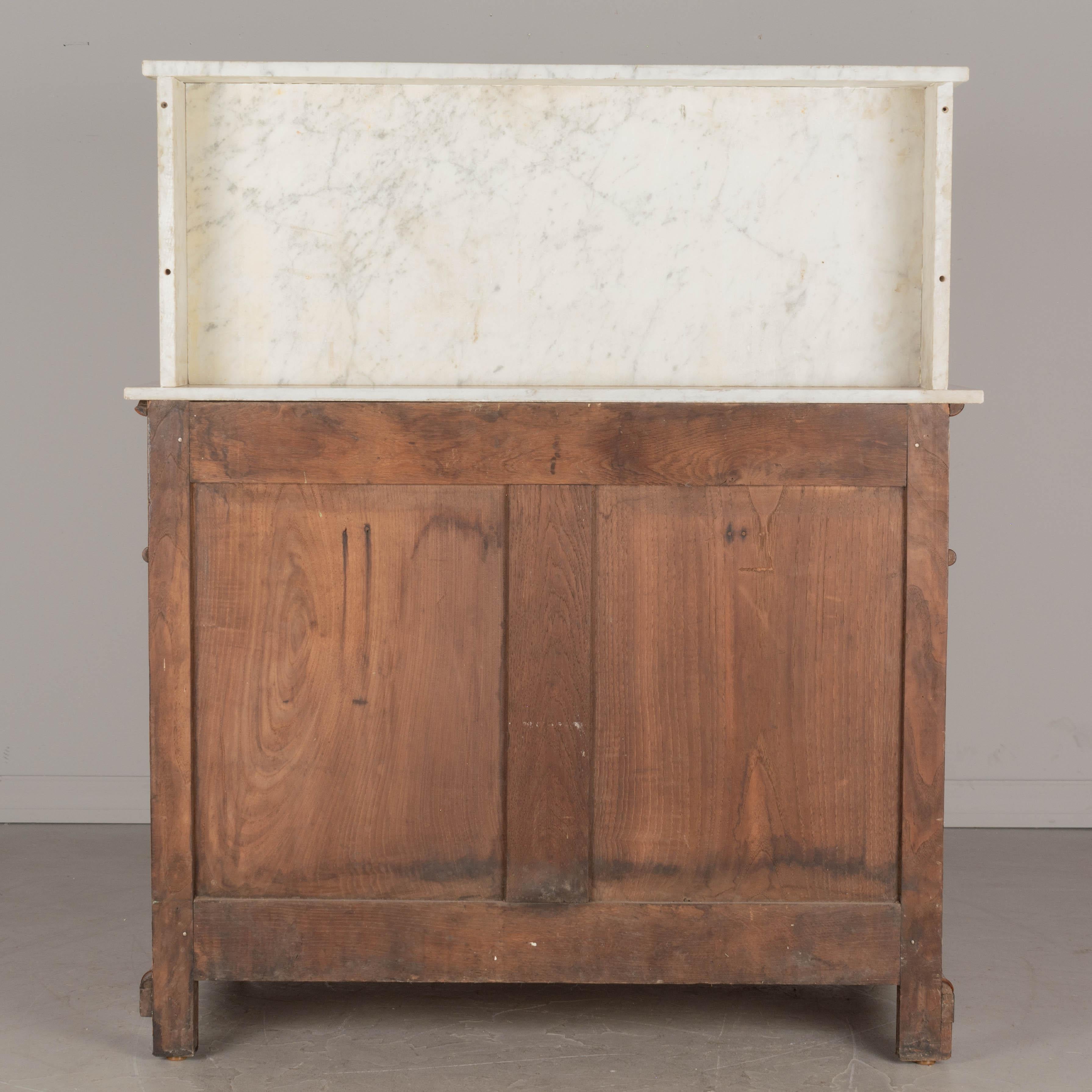 19th Century French Faux Bamboo Marble Top Bathroom Vanity 5