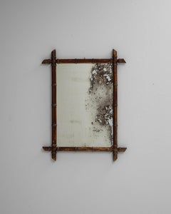 Französischer Faux-Bambus-Spiegel aus dem 19.