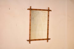 Miroir français du 19ème siècle en faux bambou