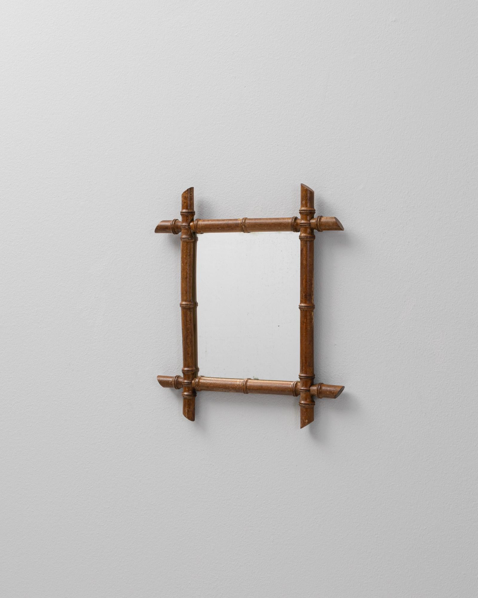 Français Miroir français du 19ème siècle en faux bambou en vente