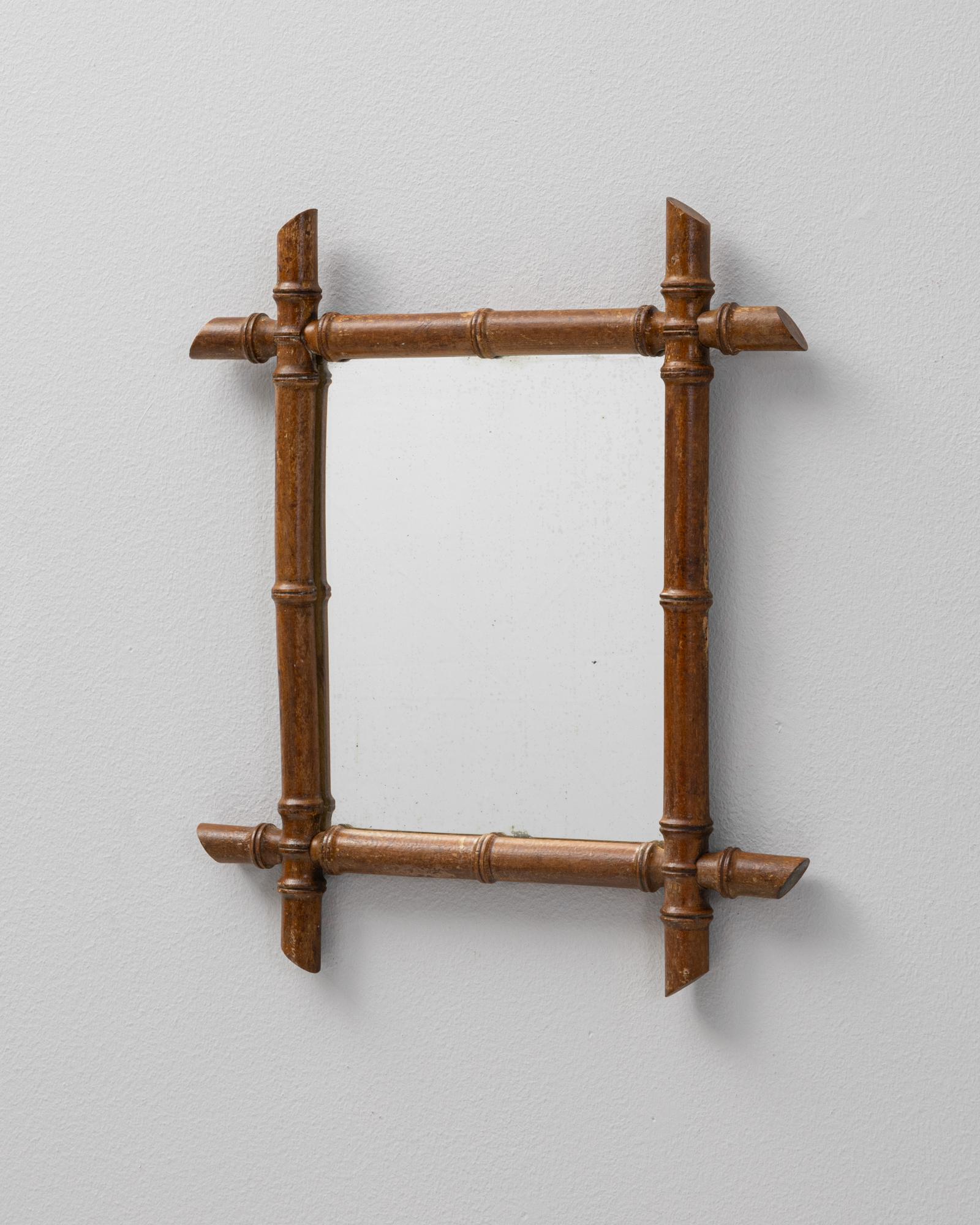 XIXe siècle Miroir français du 19ème siècle en faux bambou en vente