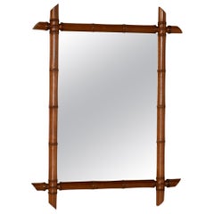 19th Century French Faux Bamboo Mirror