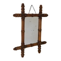 19th Century French Faux Bamboo Mirror