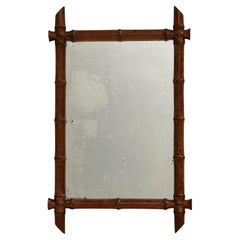 19th Century French Faux Bamboo Mirror