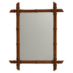 19th Century French Faux Bamboo Mirror