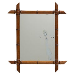 19th Century French Faux Bamboo Mirror
