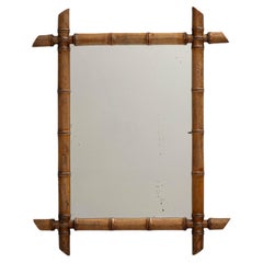 19th Century French Faux Bamboo Mirror