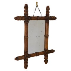 19th Century French Faux Bamboo Mirror