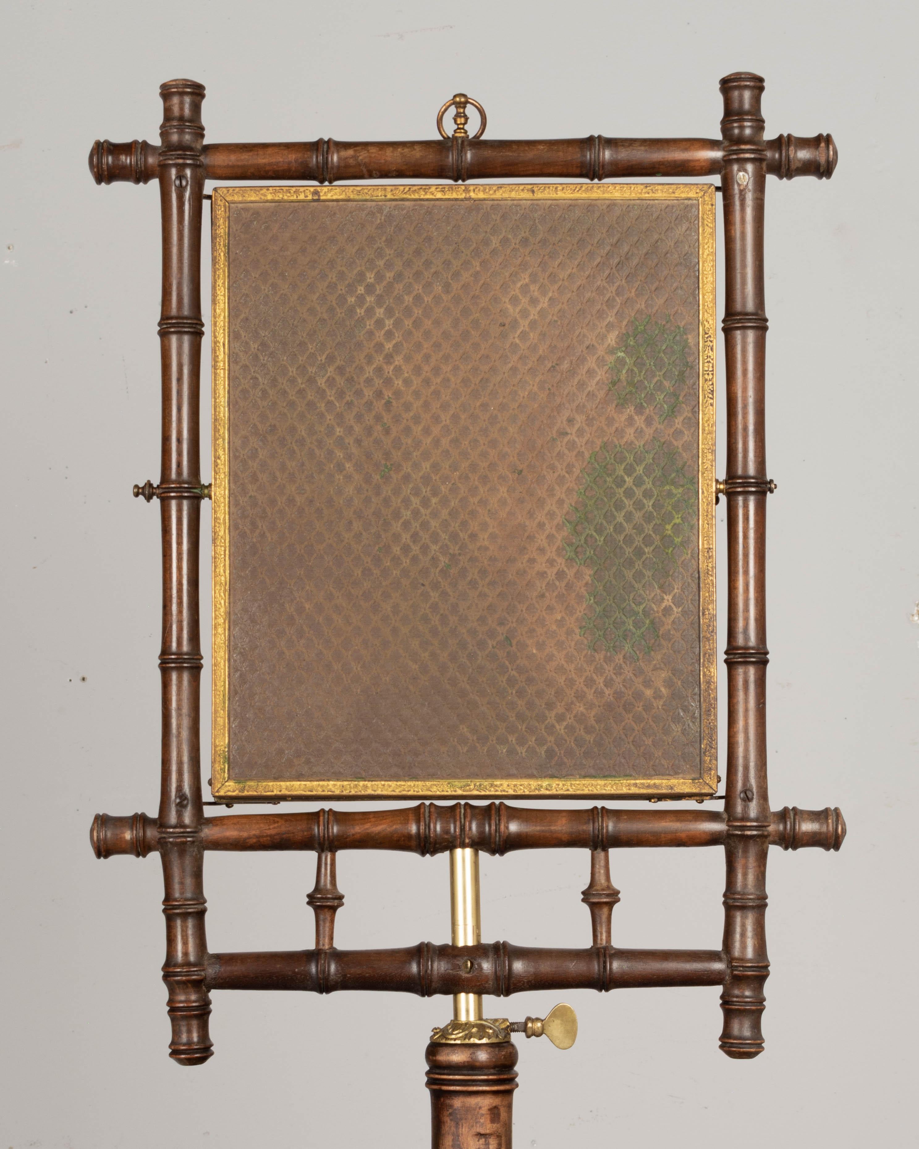 19th Century French Faux Bamboo Mirror Stand For Sale 3