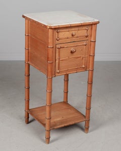 19th Century French Faux Bamboo Nightstand