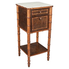 Antique 19th Century French Faux Bamboo Nightstand