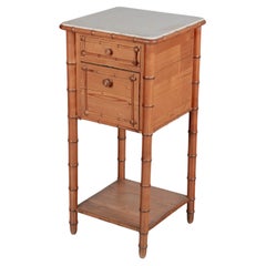 19th Century French Faux Bamboo Nightstand