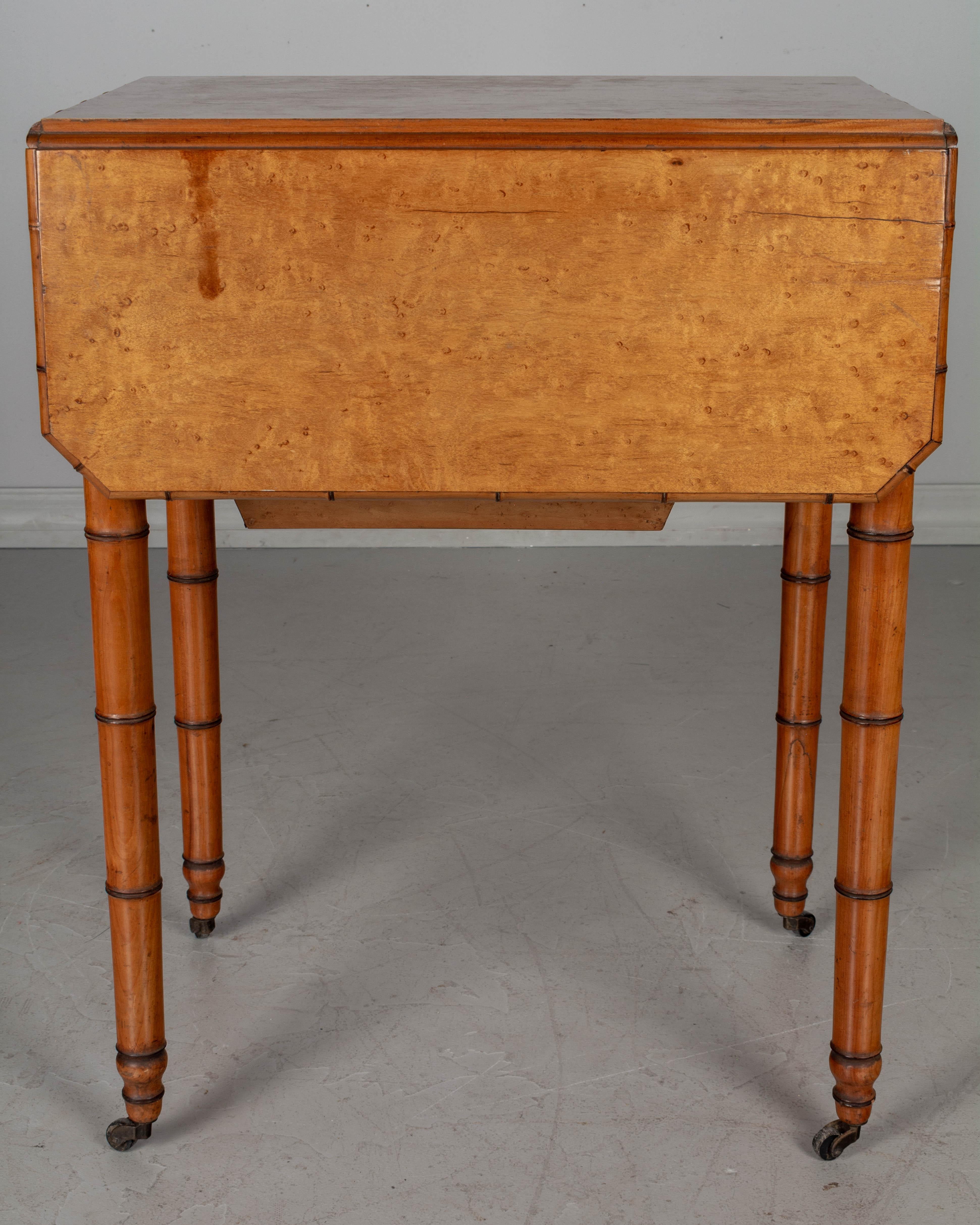 19th Century French Faux Bamboo Side Table 4
