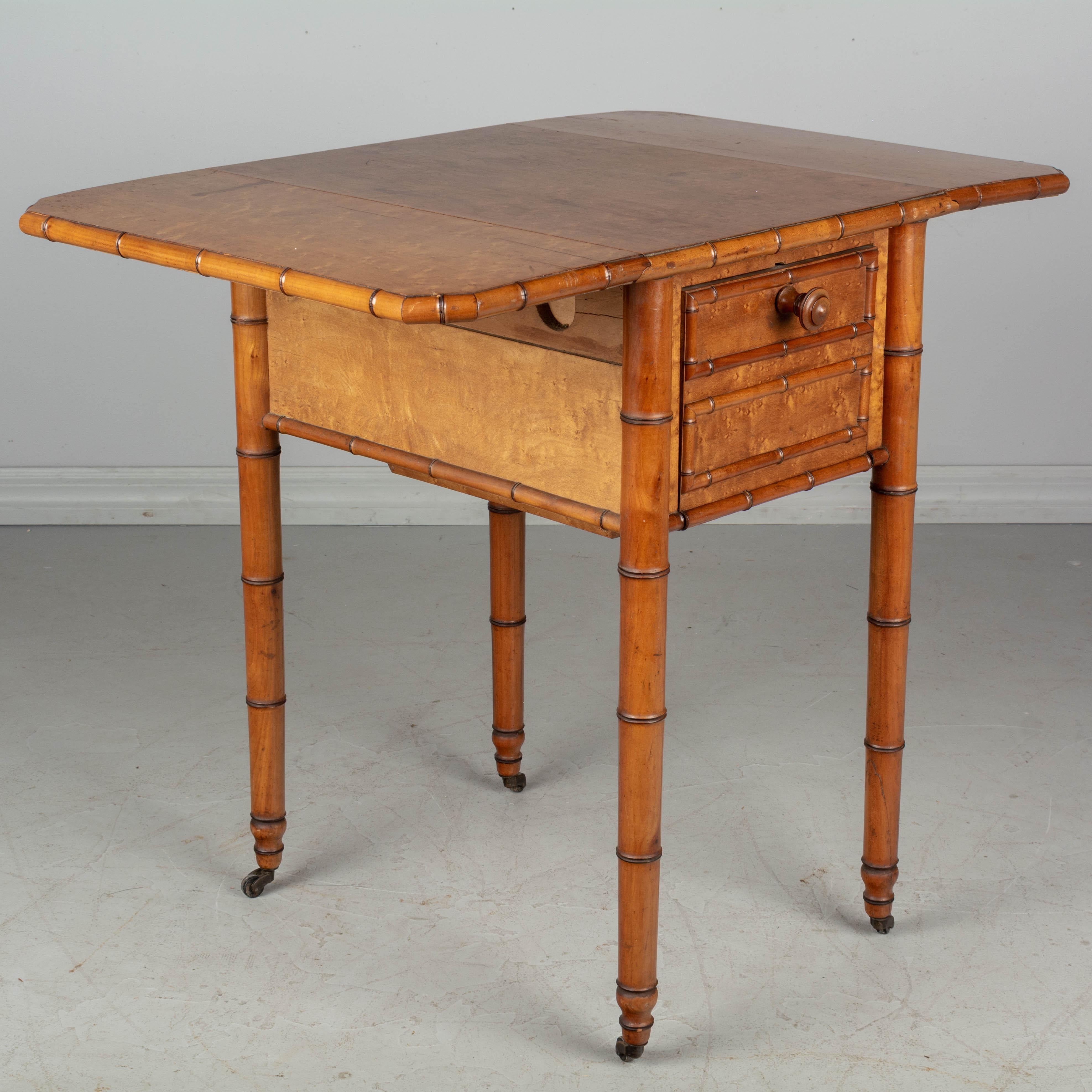 19th Century French Faux Bamboo Side Table In Good Condition In Winter Park, FL