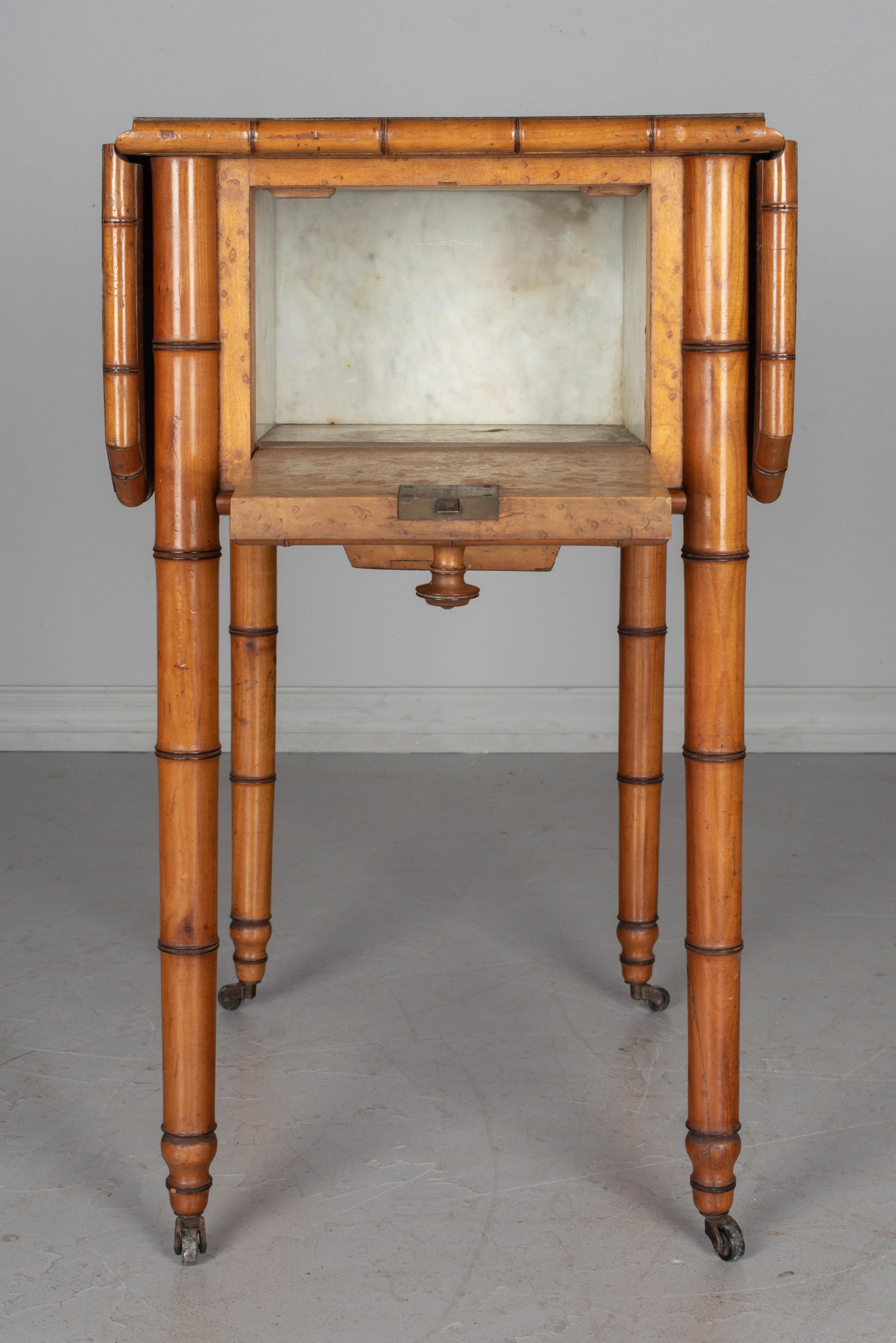 19th Century French Faux Bamboo Side Table 2