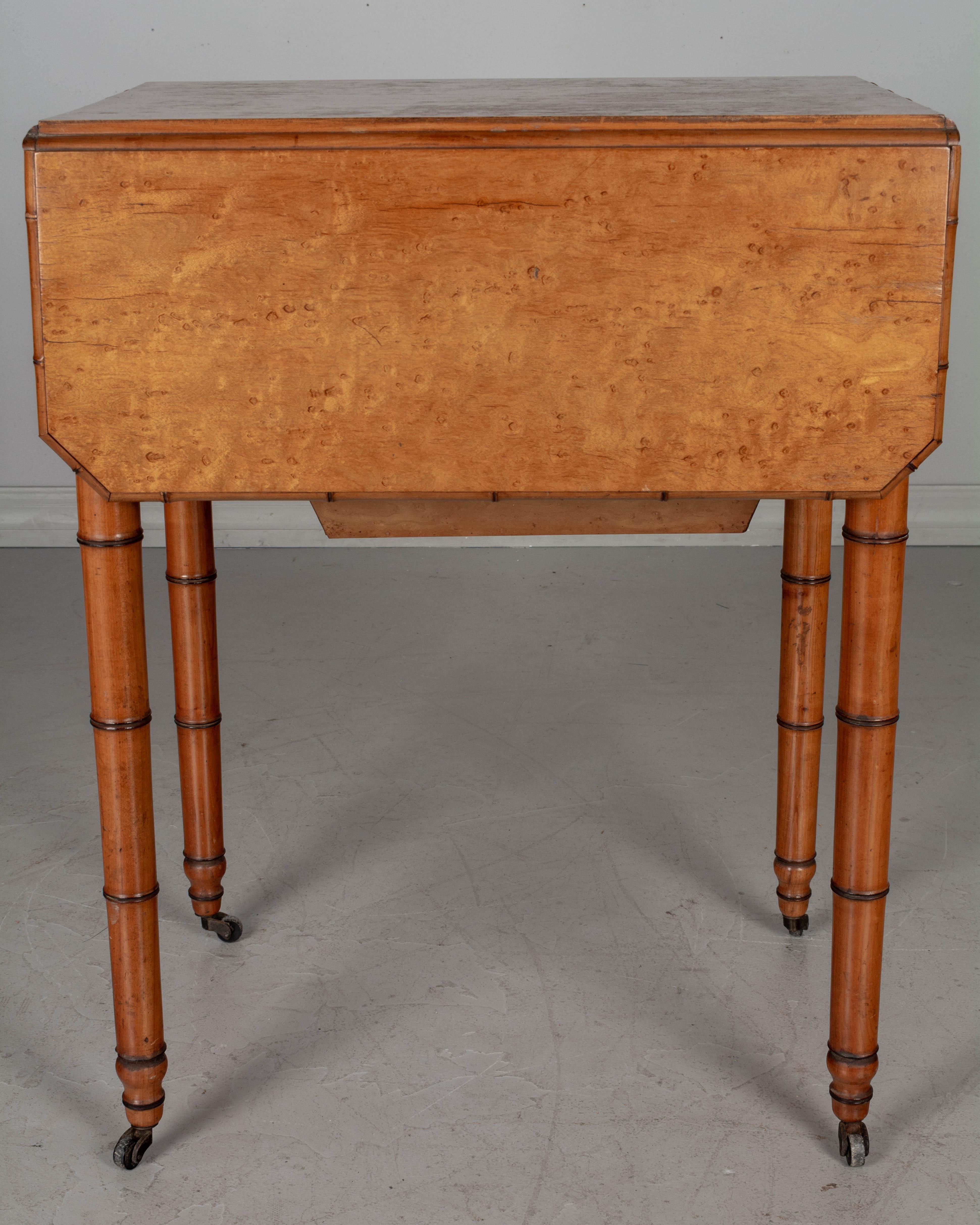 19th Century French Faux Bamboo Side Table 3